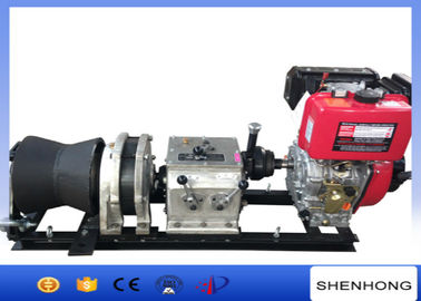 50KN Fast Speed Cable Pulling Winch Air Cooled Diesel Enginen By Shaft